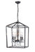 Alena 4-Light Modern Farmhouse Crystal Foyer Lantern Chandelier - Antique Black