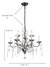 Beaufort 9-Light French Country/Cottage Crystal Chandelier 28" Antique Black Finish
