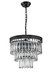 Bliss Tiered Unique 6-Light Antique Black Glam Interior Chandelier With Hand Cut Crystal