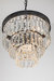 Bliss Tiered Unique 6-Light Antique Black Glam Interior Chandelier With Hand Cut Crystal
