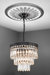 Bliss Tiered Unique 6-Light Antique Black Glam Interior Chandelier With Hand Cut Crystal - Antique Black