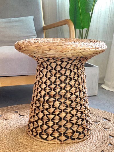 ELE Light & Decor Boho Handwoven Wicker Accent Table Living Room Side Table product