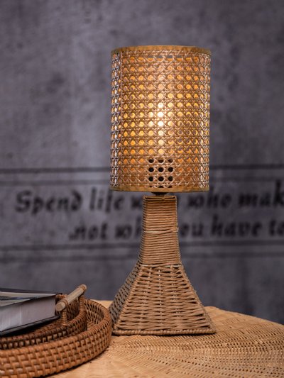 ELE Light & Decor Coastal Rattan Table Lamp Boho Decorative Nightstand Light product