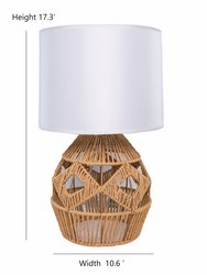 Coastal Rattan Table Lamp Natural