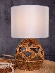 Coastal Rattan Table Lamp Natural