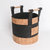 Decorative Storage Basket Bins With Wood Handles Set Of 3