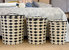 Decorative Woven Storage Basket With Lid Set Of 3