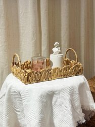 Decorative Woven Water Hyacinth Coastal Severing Tray