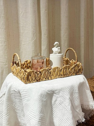 ELE Light & Decor Decorative Woven Water Hyacinth Coastal Severing Tray product