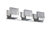 Elektra Modern 3-Light Vanity Wall Sconce LED Stainless Steel Chrome Finish