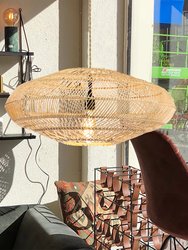 Handmade Rattan Pendant Light - Tan/Natural