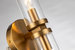 Hetty 2 Pack Modern 2-Light Brass Finish Wall Lamp 14" Clear Glass