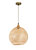 Lily 1-Light Beige Pendant Design Pendant Light With Globe Rattan Shade - Beige