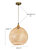 Lily 1-Light Beige Pendant Design Pendant Light With Globe Rattan Shade