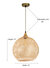 Lily 1-Light Beige Pendant Design Pendant Light With Globe Rattan Shade