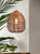 Luna 1-Light Brown Pendant Design Pendant Light With Rattan Shade