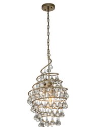 Mildred Contemporary 3- Light 14" Wide Brushed Champagne Chandelier