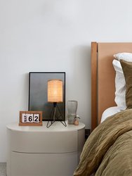 Mini Modern Table Lamp With Rattan Shade