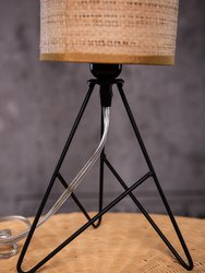 Mini Modern Table Lamp With Rattan Shade