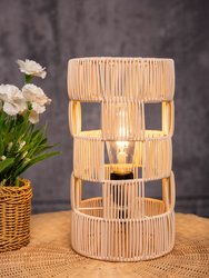 Modern Handcrafted Natural Rattan Table Lamp