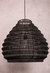 Modern Rattan Wicker Large Black Pendant Light