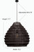 Modern Rattan Wicker Large Black Pendant Light