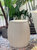 Outdoor/Indoor Wicker Storage Ottoman With Lid Boho Side Table - White