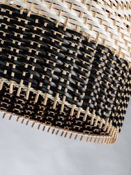 Rattan Black&White Pendant Light