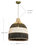 Rattan Black&White Pendant Light