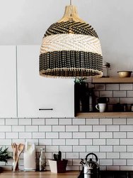 Rattan Black&White Pendant Light