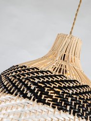 Rattan Black&White Pendant Light