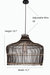 Rattan Boho Black Pendant Light