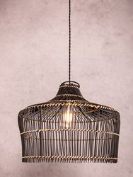 Rattan Boho Black Pendant Light