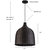 Reely 1-Light Black Pendant Design Pendant Light with Rattan Shade