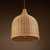 Reely 1-Light Brown Pendant Design Pendant Light With Rattan Shade