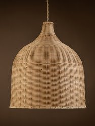 Reely 1-Light Brown Pendant Design Pendant Light With Rattan Shade