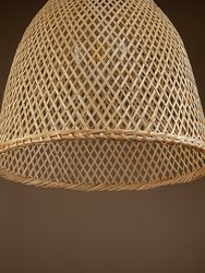 Vitilsav 1-Light Brown Pendant Design Pendant Light With Rattan Shade