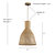 Vitilsav 1-Light Brown Pendant Design Pendant Light With Rattan Shade