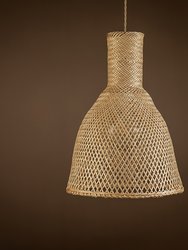 Vitilsav 1-Light Brown Pendant Design Pendant Light With Rattan Shade