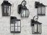 Windfall Farmhouse 1-Light Wall Lantern Sconces 12" With Textured Glass