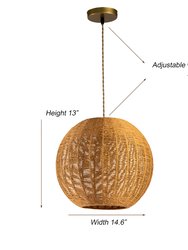 Woven Globe Shape Pendant Light