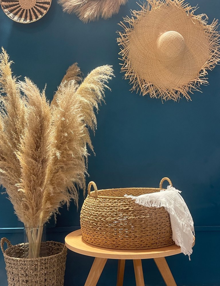 Woven Large Decorative Boho Storage Basket