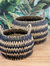 Woven Seagrass Storage Basket With Handles Set Of 2