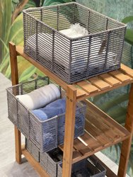 Woven Storage Baskets For Organizing Pantry Bin Set Of 5