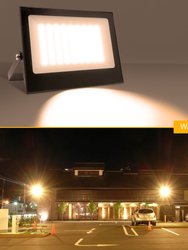 ZB 9.6 in. Hardwired Black Outdoor LED Landscape Flood Lamp With IP66 Warm Light