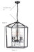 Alena 4-Light Modern Farmhouse Crystal Foyer Lantern Chandelier - Antique Black