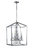 Alena 4-Light Modern Farmhouse Crystal Foyer Lantern Chandelier - Chrome