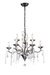 Beaufort 9-Light French Country/Cottage Crystal Chandelier 28" Antique Black Finish