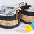 Coastal Storage Basket For Shelves Set Of 3 - Black