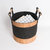 Decorative Storage Basket Bins With Wood Handles Set Of 3